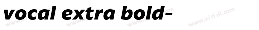 vocal extra bold字体转换